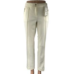NEW Charter Club Women's White Mid Rise Straight Leg Trousers Dress Pants Size 6